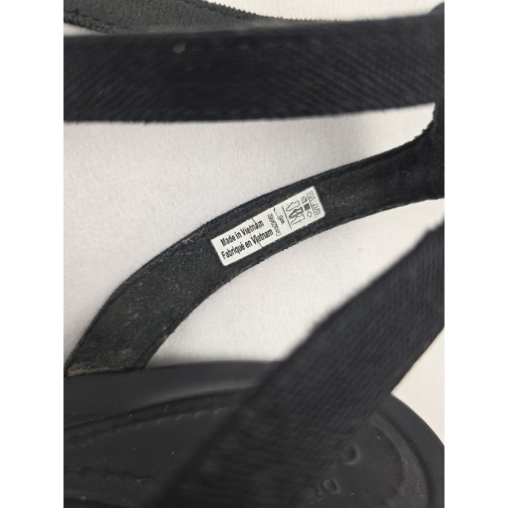 Crocs Leigh II Ankle CrossStrap Wedge Sandal Women's Size 6  Black - Picture 8 of 8